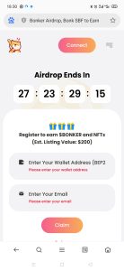 速度领100万BONKERkt,价值10刀-零撸矿吧