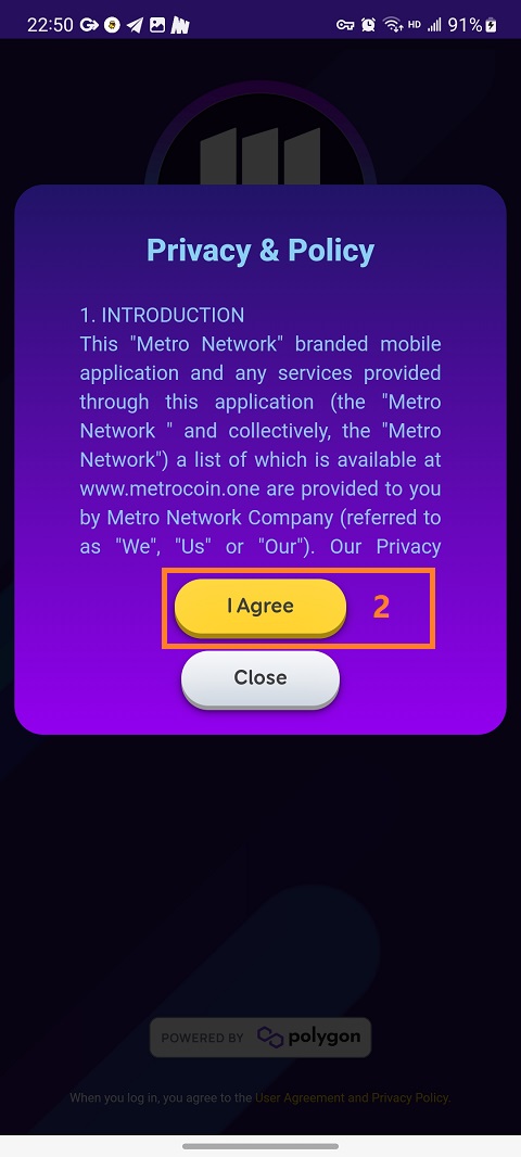 图片[2]-Metro Network免费手机挖矿App已上线兑换Matic功能，邀请码增加挖矿算力: 62125462233