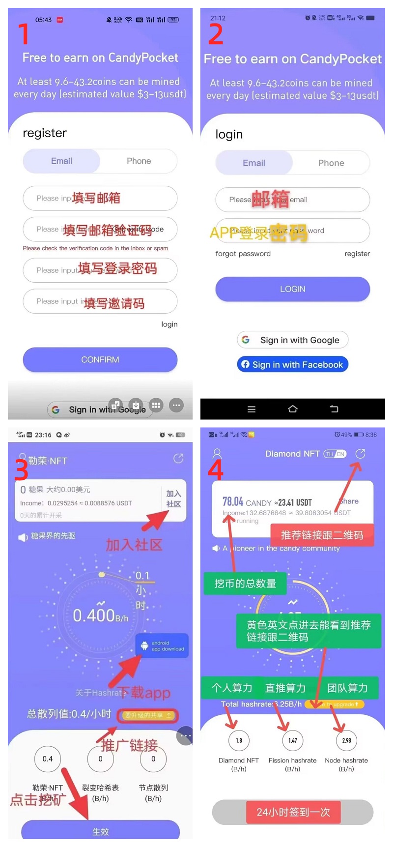 图片[2]-国外公链手机挖矿项目candypocket零撸头矿24小时收取一次即将交易