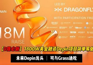 超级大毛DAWN融资3300万美元的Depin空投零撸项目（类似与Grass小草）-零撸矿吧